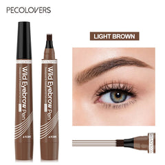 Microblading Eyebrow Pen Waterproof Fork Tip Eyebrow Tattoo Pencil Long Lasting Professional Fine Sketch Liquid Eye Brow Pencil