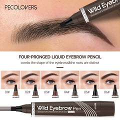 Microblading Eyebrow Pen Waterproof Fork Tip Eyebrow Tattoo Pencil Long Lasting Professional Fine Sketch Liquid Eye Brow Pencil