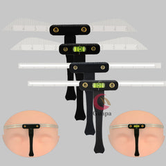 Microshading Eyebrow Tattoo Stencil Ruler Three-Point Positioning Reusable Template Eyebrow Makeup Tattoo Balance Measure Tool