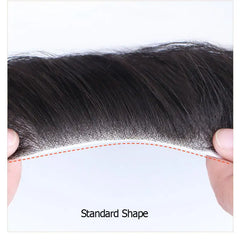 Natural Human Hair Toupee Realistic Front Hairline Free Super Tape V Loop Men Wig 6&quot; Male Wig Skin PU Base Free Shipping