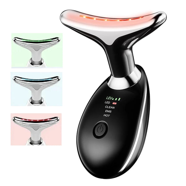 Neck Face Massager Skin Care Facial Massage Device with 3 Color Modes for Skin Rejuvenation Face Sculpting Tool for Double Chin