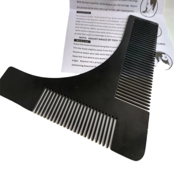 New 1pc Men Beard Shaping Styling Template Comb Men's Beards Beauty Tool For Trimming Moustache Shave Comb Styling Tool