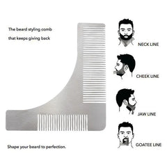 New 1pc Men Beard Shaping Styling Template Comb Men's Beards Beauty Tool For Trimming Moustache Shave Comb Styling Tool