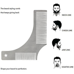 New 1pc Men Beard Shaping Styling Template Comb Men's Beards Beauty Tool For Trimming Moustache Shave Comb Styling Tool