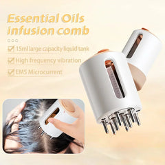 New Design Smart Red Light Electric Scalp Liquid Applicator for Hair Essential Oil Massage Comb Vibration Scalp Massager