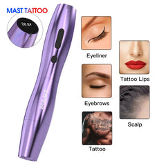 New Wireless Tattoo Machine Mast Tattoo P20 Gun 2.5mm Stroke Rotary Tattoo Professional Permanent Makeup Pen