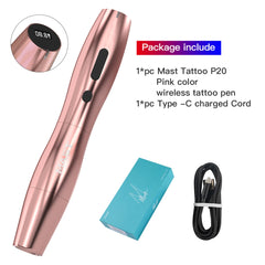 New Wireless Tattoo Machine Mast Tattoo P20 Gun 2.5mm Stroke Rotary Tattoo Professional Permanent Makeup Pen