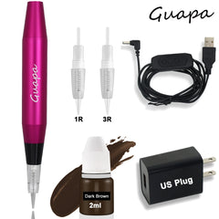 Newest Professional Makeup Tattoo Pen Machine Permanent Eyebrow Lip Contour Pen Beauty Art Tattoo Gun with Cartridge Needles