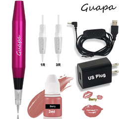 Newest Professional Makeup Tattoo Pen Machine Permanent Eyebrow Lip Contour Pen Beauty Art Tattoo Gun with Cartridge Needles