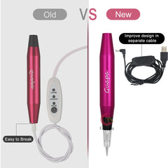 Newest Professional Makeup Tattoo Pen Machine Permanent Eyebrow Lip Contour Pen Beauty Art Tattoo Gun with Cartridge Needles