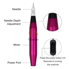 Newest Professional Makeup Tattoo Pen Machine Permanent Eyebrow Lip Contour Pen Beauty Art Tattoo Gun with Cartridge Needles