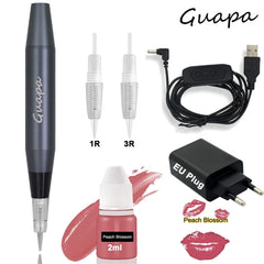 Newest Professional Makeup Tattoo Pen Machine Permanent Eyebrow Lip Contour Pen Beauty Art Tattoo Gun with Cartridge Needles