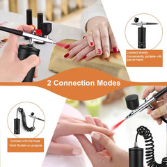 Portable Airbrush  with Compressor Mini Airbrush Art Painting Kit Air Brush for Nail Art Paint Cake K10 Airbrush Nail