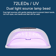 Pro 72LED 300W Powerful UV LED Nail Drying Lamp  Automatic Sensor for Curing All Nail Gel Portable Design Nail Lamp