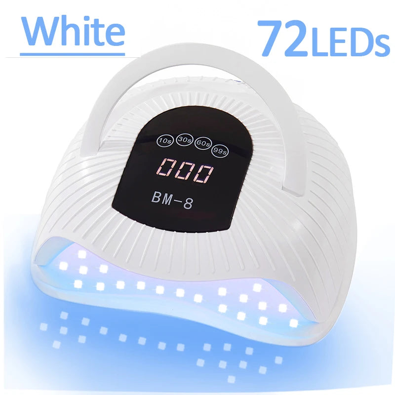 Pro 72LED 300W Powerful UV LED Nail Drying Lamp  Automatic Sensor for Curing All Nail Gel Portable Design Nail Lamp