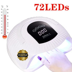 Pro 72LED 300W Powerful UV LED Nail Drying Lamp  Automatic Sensor for Curing All Nail Gel Portable Design Nail Lamp