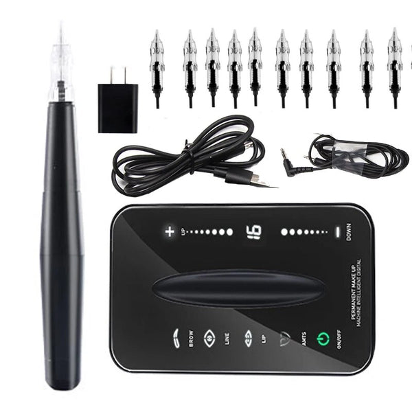 Professional Digital LCD Touch Screen Tattoo Machine kits for Permanent Makeup Micropigmentation Demographic Eyebrow Tattoo Pen