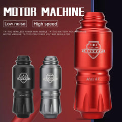 Professional Short Mini Rocket Tattoo Machine Set Motor 8V 9000Rpm RCA Interface Automatic Rotary Stroke 3.6mm Tattoo Pen Kit