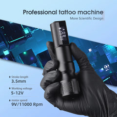 Professional Wireless Tattoo Machine Full Kit With Battery Pen Needle Cartridge Permanent Makeup Body Art Complete Set Supplies