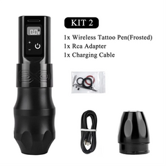 Professional Wireless Tattoo Machine Pen Gun Powerful Coreless Motor Charge Battery Digital LED Display for Artist Body