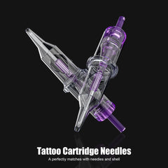 Purple 20pcs Tattoo Cartridge Needles RL Disposable Sterilized Safety Tattoo Needle for Cartridge Machines Grips