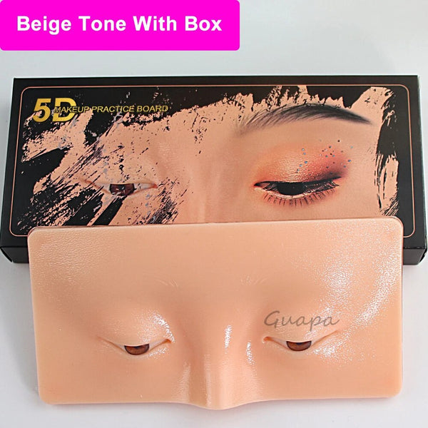 Reusable 5D Cosmetic Makeup Practice Mask Board Pad Skin Eye Face Solution Makeup Mannequin Silicone for Training Supplies