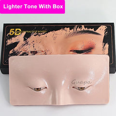 Reusable 5D Cosmetic Makeup Practice Mask Board Pad Skin Eye Face Solution Makeup Mannequin Silicone for Training Supplies