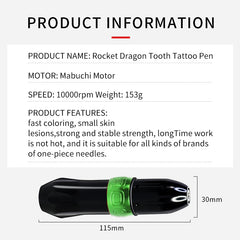 Rocket Tattoo Pen Professional Tattoo Machine Gun Rotary Permanent Makeup Machine Cartridge Microblading Tattoo Tools Equipment