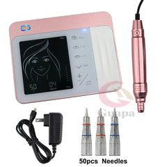 Rose Golden Charmer Princesses III Permanent Makeup Machine Kit Tattoo Eyebrow Pen with Swiss Motor Rotary Tattoo PMU Machine