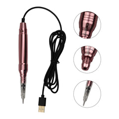 Rose Golden Charmer Princesses III Permanent Makeup Machine Kit Tattoo Eyebrow Pen with Swiss Motor Rotary Tattoo PMU Machine