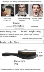 Comb Men  Black Styling Comb Beard Hair Brushes Beech Texture Massage Waves Anti-knots Barber Hair Accessories Hair Care