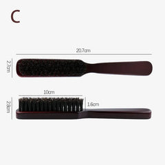 Wood Handle Boar Bristle Cleaning Brush Hairdressing Men Beard Brush Anti Static Barber Hair Styling Comb Shaving Tools