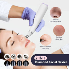 Portable Diamond Peeling Machine Microdermabrasion Facial Cleaning Device Exfoliation Vacuum Blackhead Remover