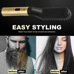 Professional Brush Hair Mini Ceramic  Straightener Beard Straightening Comb Beard Hair Brush Men Hair Straightener Comb