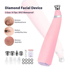 Portable Diamond Peeling Machine Microdermabrasion Facial Cleaning Device Exfoliation Vacuum Blackhead Remover