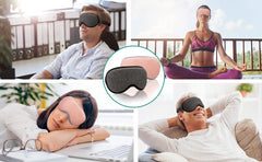 Electric Heated Eye Mask Relieve Fatigue Dilute Dark Circles 3D Warm Therapy Eye Shade Massager Shading Blindfold Sleep Aids