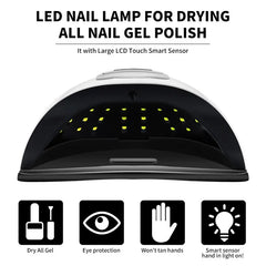 MAX Professional Nail Drying Lamp for Manicure 280W Nails Gel Polish Drying Machine with Auto Sensor UV LED Nail Lamp