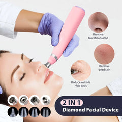 Portable Diamond Peeling Machine Microdermabrasion Facial Cleaning Device Exfoliation Vacuum Blackhead Remover