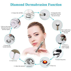 Vilna 3 in 1 Diamond Microdermabrasion Beauty Machine Vacuum Suction Tool Water Spray Facial Moisten Face Exfoliate Skin Peeling