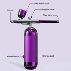 Injector Air Brush Kit Airbrush Nail With Compressor Portable Airbrush For Nails Cake Tattoo Makeup Paint Air Spray Gun Oxygen