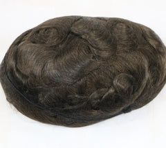 Super Thin Skin Toupee For Men Human Hair With 8X10 inch Skin Cap NG Base Single Knotted Natural Wave Men's Replacement