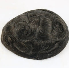 Super Thin Skin Toupee For Men Human Hair With 8X10 inch Skin Cap NG Base Single Knotted Natural Wave Men's Replacement