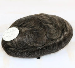 Super Thin Skin Toupee For Men Human Hair With 8X10 inch Skin Cap NG Base Single Knotted Natural Wave Men's Replacement