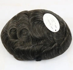 Super Thin Skin Toupee For Men Human Hair With 8X10 inch Skin Cap NG Base Single Knotted Natural Wave Men's Replacement