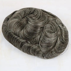 Super Thin Skin Toupee For Men Human Hair With 8X10 inch Skin Cap NG Base Single Knotted Natural Wave Men's Replacement