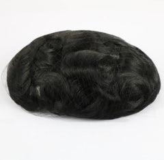 Super Thin Skin Toupee For Men Human Hair With 8X10 inch Skin Cap NG Base Single Knotted Natural Wave Men's Replacement