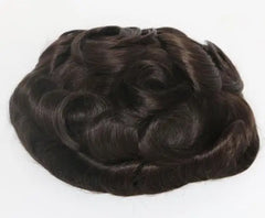 Super Thin Skin Toupee For Men Human Hair With 8X10 inch Skin Cap NG Base Single Knotted Natural Wave Men's Replacement