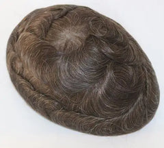 Super Thin Skin Toupee For Men Human Hair With 8X10 inch Skin Cap NG Base Single Knotted Natural Wave Men's Replacement