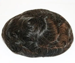 Super Thin Skin Toupee For Men Human Hair With 8X10 inch Skin Cap NG Base Single Knotted Natural Wave Men's Replacement