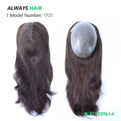 TP22INJ - All Injected Polyskin Hair Topper Chinese Culticle Remy Hairpieces for Women 14&quot; 16&quot; Toupee Women